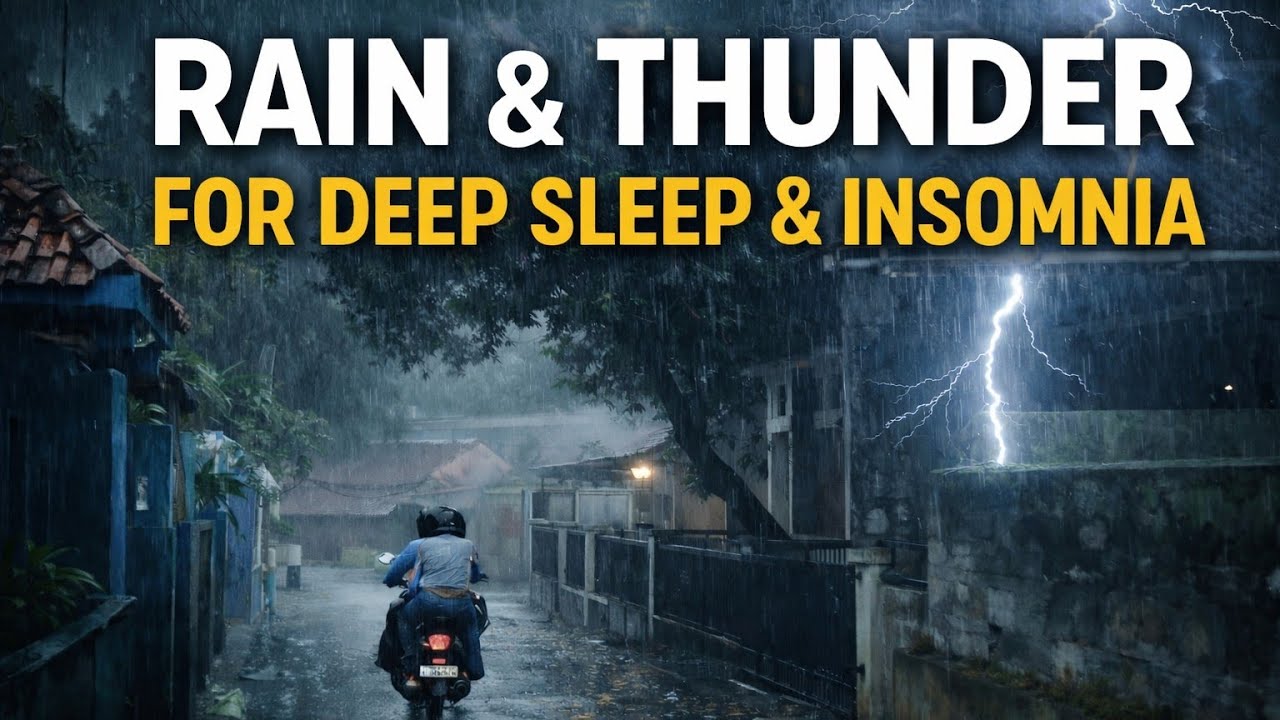 Walking Through a Rural Village in Rain | Peaceful Rain Ambience