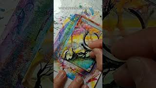 Sol Ring Altered Art - MTG Alter Silhouette TIme-Lapse painting