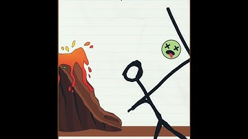 draw 2 save - save the man ! draw one part -  (d.o.p) ! save from #volcano #eruption  #shorts #dop