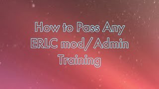 How to Pass a ERLC Mod/admin test! Wealth