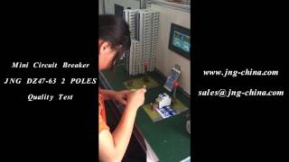 MCB Miniature Circuit Breakers JNG DZ47-63 2P Quality Testing Process