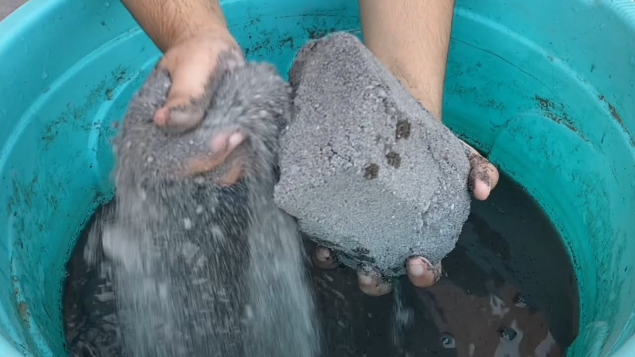 Grey stoney sand water crumbling||RS Craving Asmr🤍💙