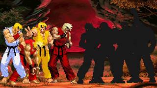 [KOF Mugen] Ken Team vs Evil Ryu Team