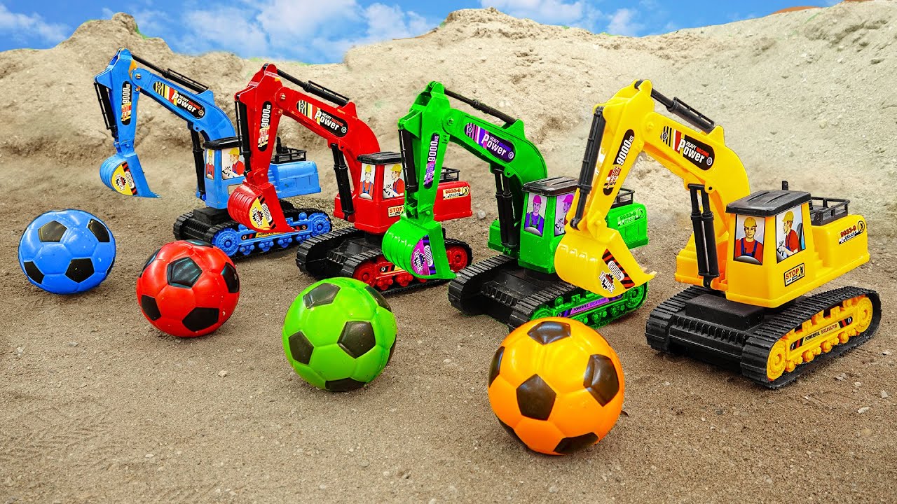 Toys for Kids: Excavator, Helicopter, Garbage Truck | Kids Studio
