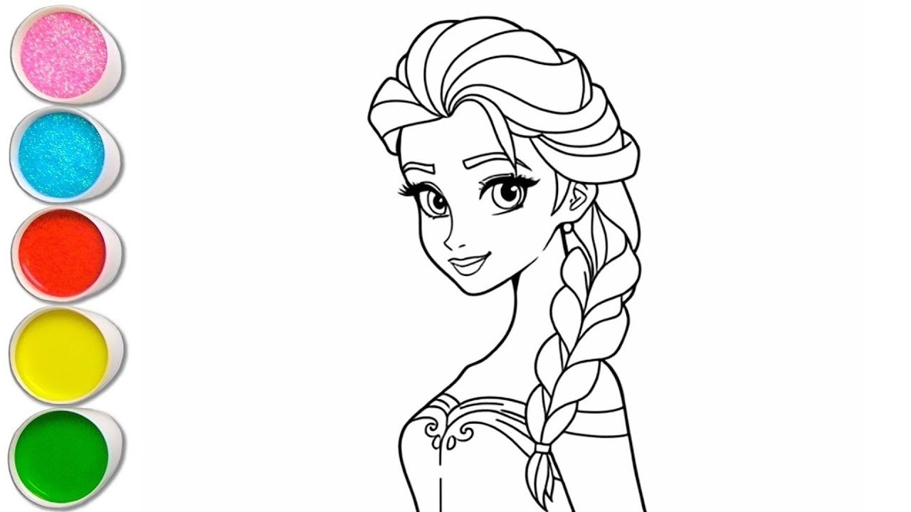 Cute Princess Belle Drawing for kids, Painting & Coloring for kids, Toddlers | Let's Draw Together