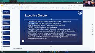 OWASP Board of Directors - July 2026 Public Board Meeting