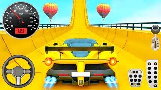 不可能なスポーツカーレース3Dシミュレーター - エクストリームメガランプカースタントドライビング - Androidゲームプレイ screenshot 1