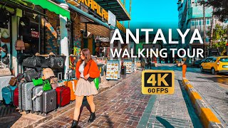 : Antalya, Turkey walking tour 2024 | OLD BAZAAR walking tour 4K 60 FPS
