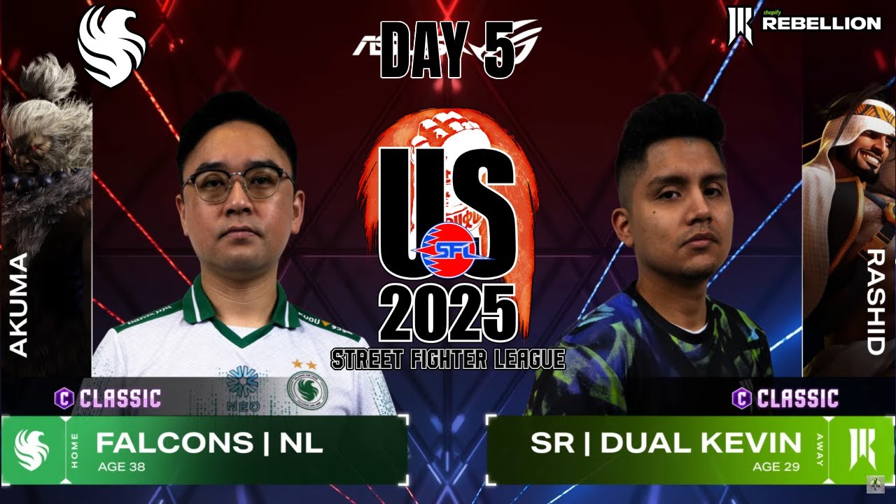 SF6 ▰ Двойной Кевин (Рашид) против NLNL (Акума) ▰ Street Fighter League US 2025