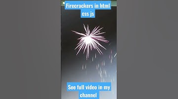Firecrackers 🧨 in html css #animation #cssanimation