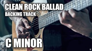 Clean Rock Ballad Guitar Backing Track In C Minor chords