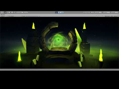 Fantasy Low Poly Portal Scene