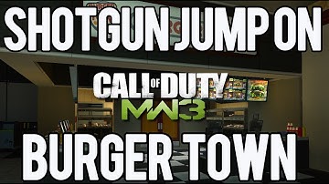 MW3 Glitches - NEW Shotgun Jump On Top Of Burger Town !