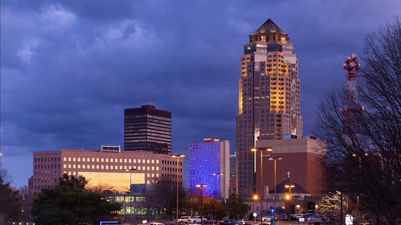 Downtown Des Moines Marriott Lighting Timelapse YouTube
