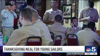 Great Lakes Navy recruits hosted for Thanksgiving Day meal