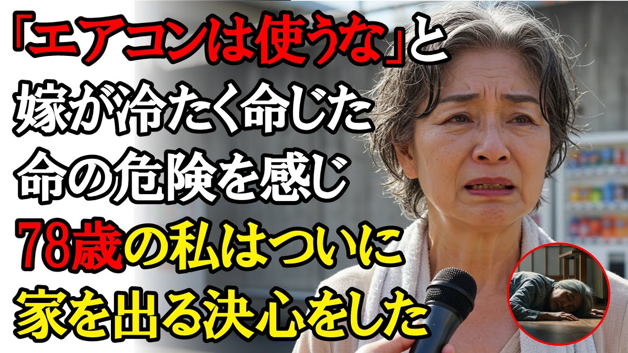 嫁はエアコンを許さなかった。だから78歳の私は、熱中症で死ぬ前に、家を出るしかなかったのです【本当にあった話】【仕返しの結末】【スカッと】