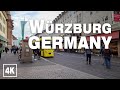 Würzburg City Center Shops 2021 GERMANY • Real Time Virtual Walking Tour Ambiance in 4K ASMR