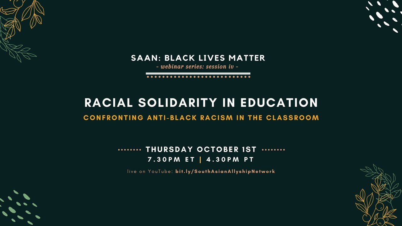 Racial Solidarity: Confront Anti-Black Racism in the Classroom