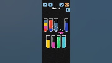 Water color sort level 13 #shorts solution by #GudduTheGamer  ||Subscribe for more ❤️❤️