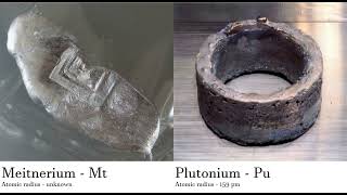 Meitnerium - Mt vs Plutonium - Pu Comparing Element attributes Atoms