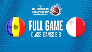 Moldova v Malta | Full Basketball Game | FIBA U18 European Championship 2022