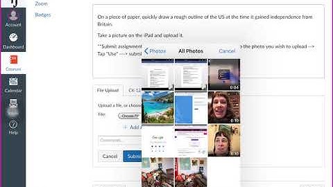 How to Upload a Photo from iPad to Canvas Assignment