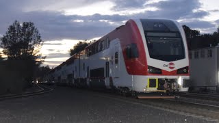 2 Brand New Caltrain Stadler Trainsets On Sslsj-17, Up7340 West, Newcastle, California 3192022
