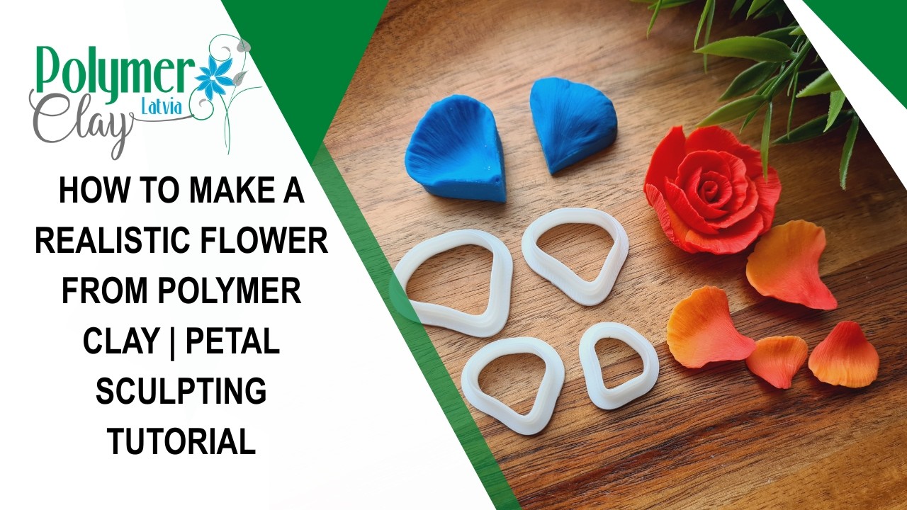 How to Make a Realistic Flower from Polymer Clay | Petal Sculpting Tutorial