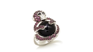 Victoria Wieck Agate   Rhodolite Garnet "Monkey" Ring