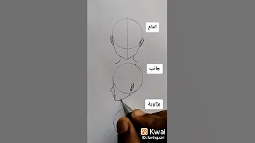تعلم رسم الوجه من امام ومن جانب ومن زاويه 