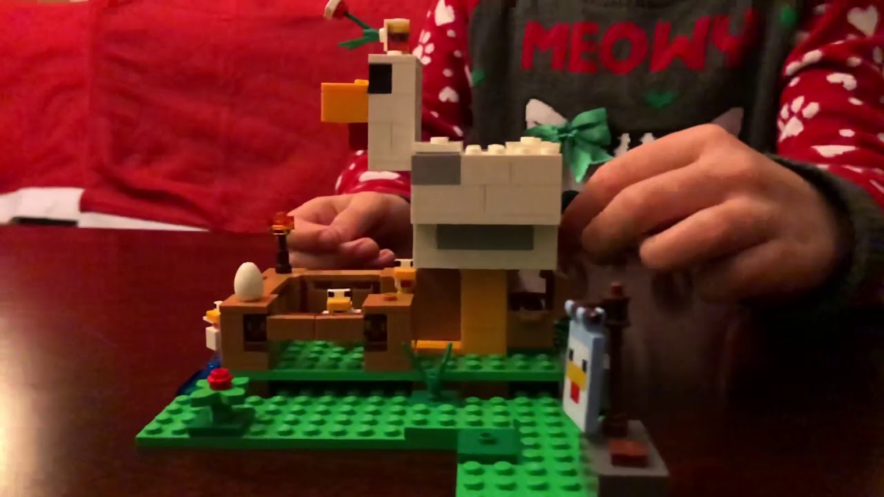 LEGO Minecraft chicken coop Laying an egg YouTube