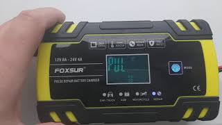 Зарядное устройство для авто аккумуляторов FOXSUR  FBC122408D. Как заряжать. Ч. 2.