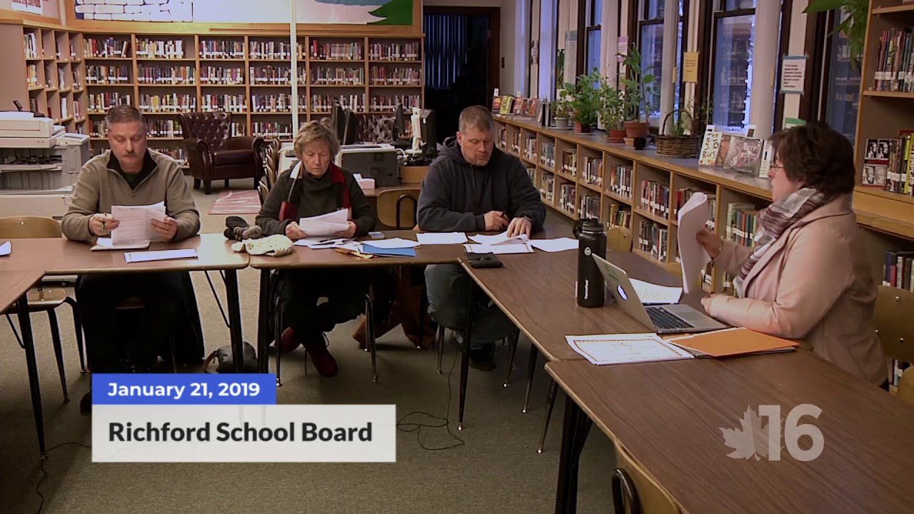 Richford School Board 1212019 YouTube