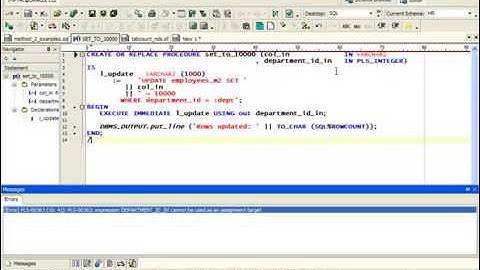 WRITING DYNAMIC SQL IN PLSQL 3