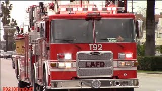 LAFD Truck 92 Responding