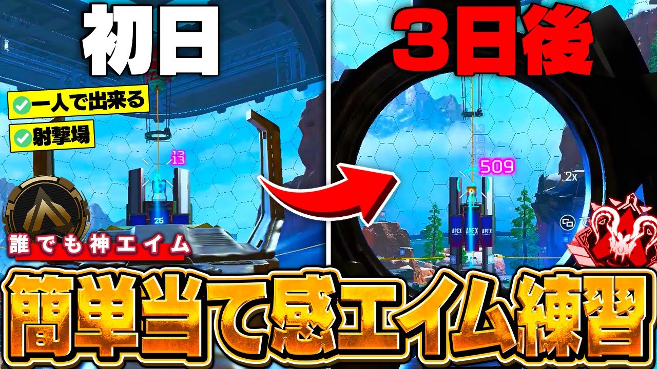 【かんたんで最強】一人で出来る無駄を省いた、最速で上手くなれるエイム練習方法解説【APEX】