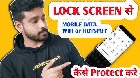 lock screen se net on | lock screen se net off | lock screen se data wifi hotspot kaise protect kare