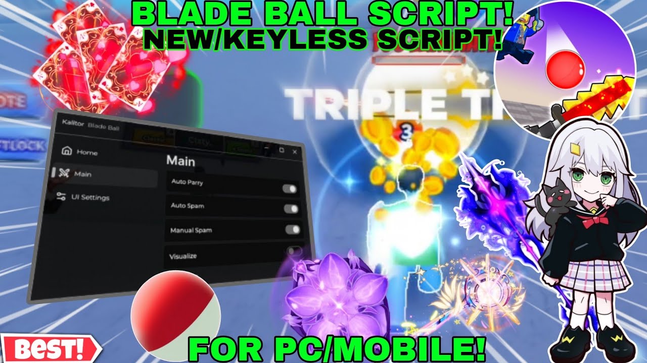 Latest/New 🔴Blade Ball Keyless Script🔥 Auto PARRY,Manual/Auto Spam ...