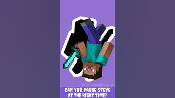Can You Pause Steve At The Right Time? | #shorts #minecraft