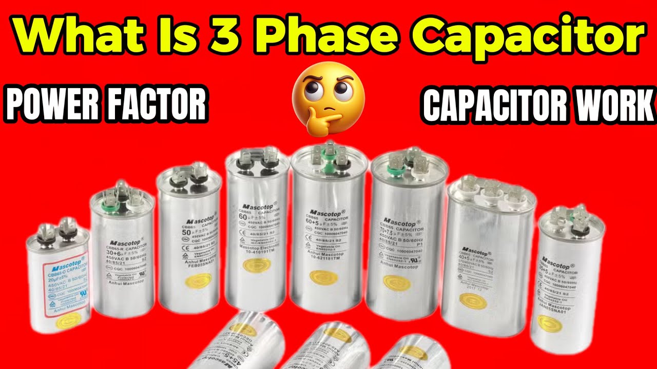 What is a 3 phase capacitor | how does capacitor work | power factor | power factor panel