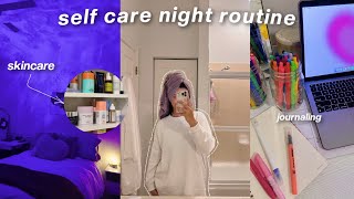 A SELF CARE NIGHT ✧･: skincare, journaling + productive