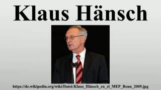 Play video: Klaus Hänsch