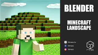 Blender 3.2 | Minecraft jelenet készítés | Remesh | Affinity Photo | Pixel brush