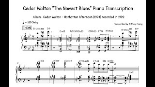 Cedar Walton "The Newest Blues" Piano Transcription