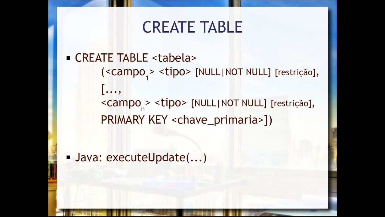 SQL (parte 1) - Aula 06 - Bancos de Dados 2015.2 - YouTube