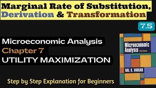 Marginal Rate of Substitution & It's Derivation | Does Transformation Influence MRS?