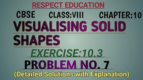 #VISUALISING SOLID SHAPES|Exercise 10.1|Prob 7|Mathematics|Class 8|NCERT|#respect education