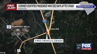 Coroner identifies passenger who died days after crash
