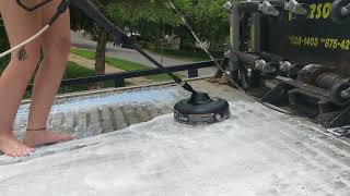Testing new power washer