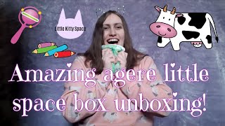 Amazing agere little space box unboxing! | Age regression Amazing agere little space box unboxing! | Age regression